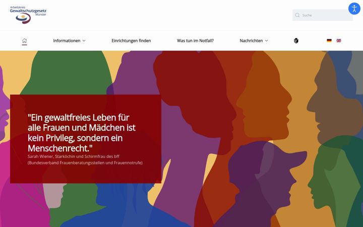 Screenshot of gewaltschutz-muenster.de
