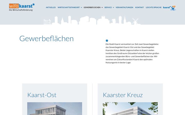 Screenshot of gewerbe-kaarst.de