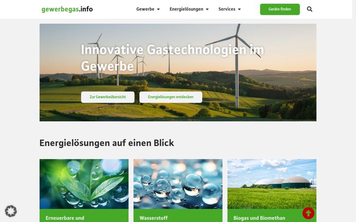 Screenshot of gewerbegas.info