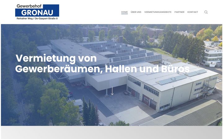 Screenshot of gewerbehof-gronau.de
