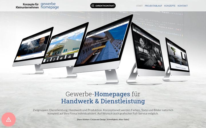 Screenshot of gewerbehomepage.eu
