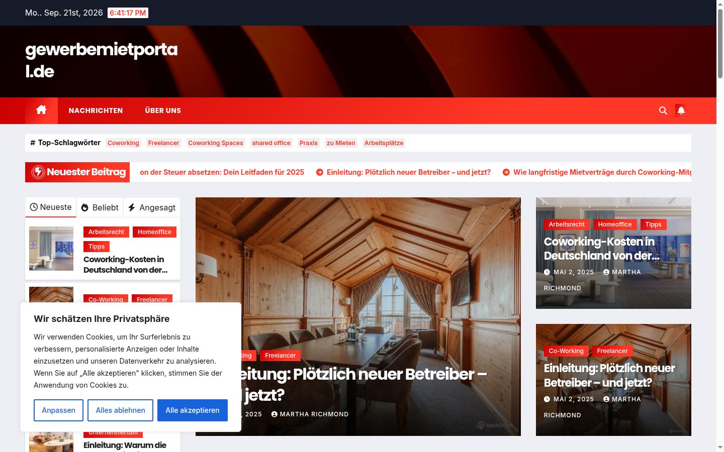 Snímka obrazovky banera súhlasu zobrazeného pred akoukoľvek interakciou