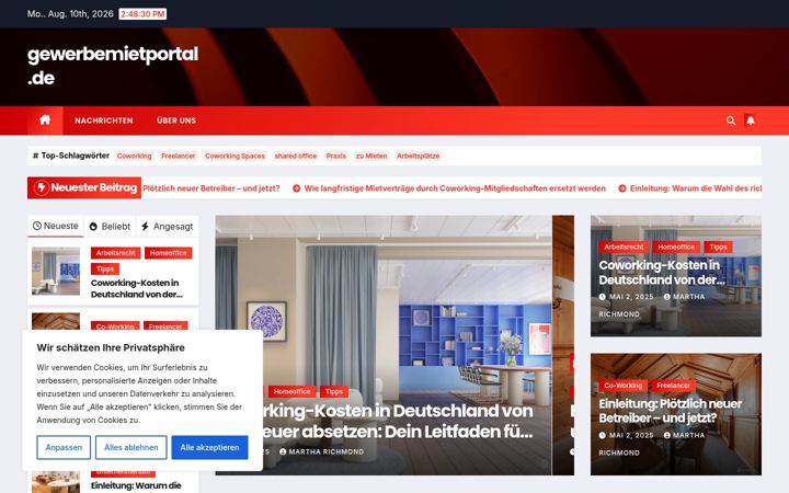 Screenshot of gewerbemietportal.de