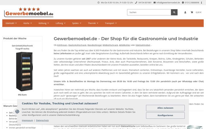 Screenshot of gewerbemoebel.de