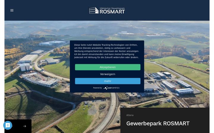 Screenshot of gewerbepark-rosmart.de