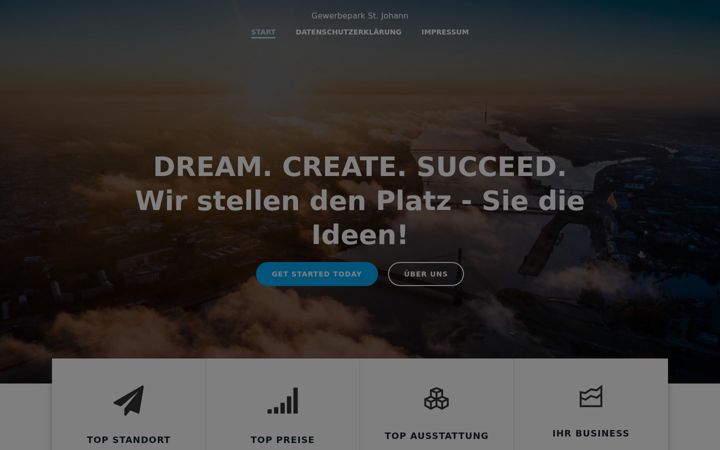 Screenshot of gewerbepark-st-johann.de