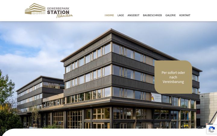 Screenshot of gewerbepark-station-naenikon.ch
