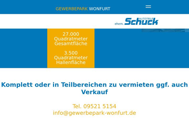 Screenshot of gewerbepark-wonfurt.de