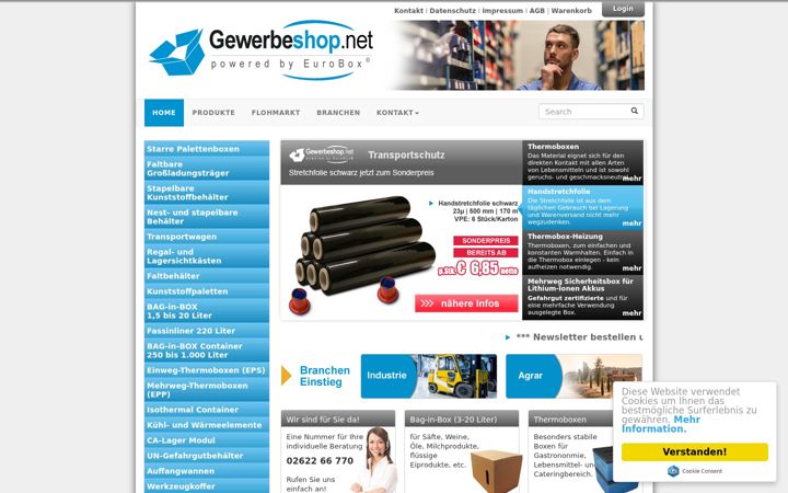 Screenshot of gewerbeshop.net