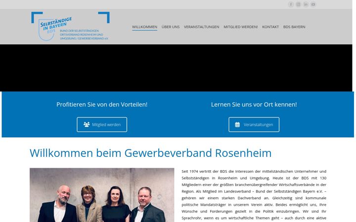 Screenshot of gewerbeverband-rosenheim.de