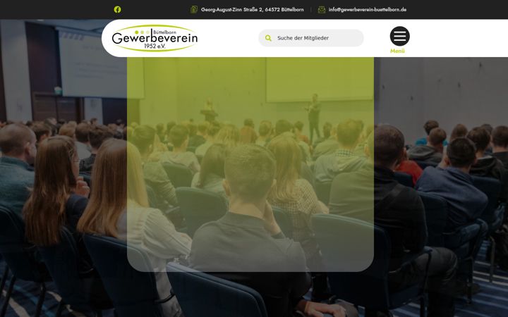 Screenshot of gewerbeverein-buettelborn.de