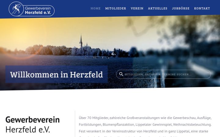 Screenshot of gewerbeverein-herzfeld.de
