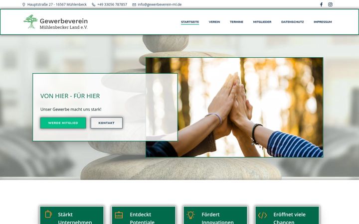Screenshot of gewerbeverein-ml.de