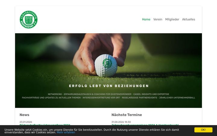 Screenshot of gewerbeverein-ruedersdorf.de