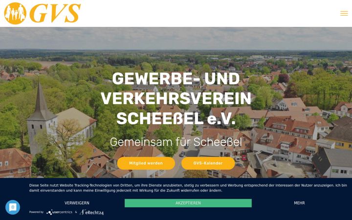 Screenshot of gewerbeverein-scheessel.de