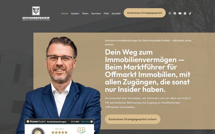 Screenshot of gewinnerprinzip.de