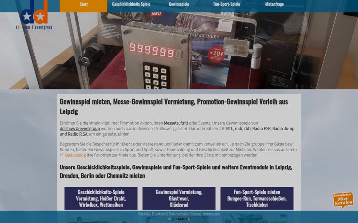 Screenshot of gewinnspiel-mieten.de