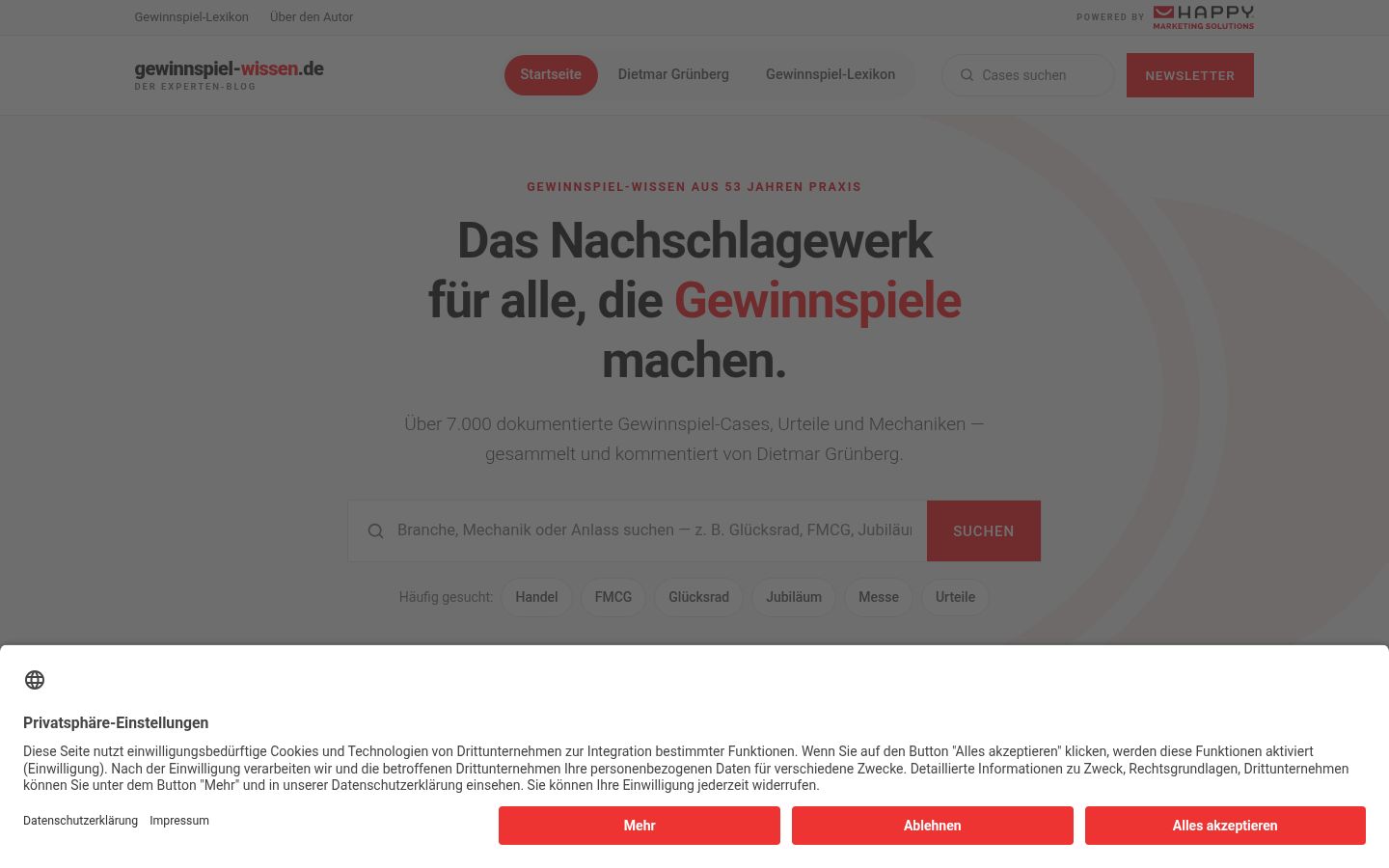 Screenshot van de toestemmingsbanner zoals getoond vóór enige interactie