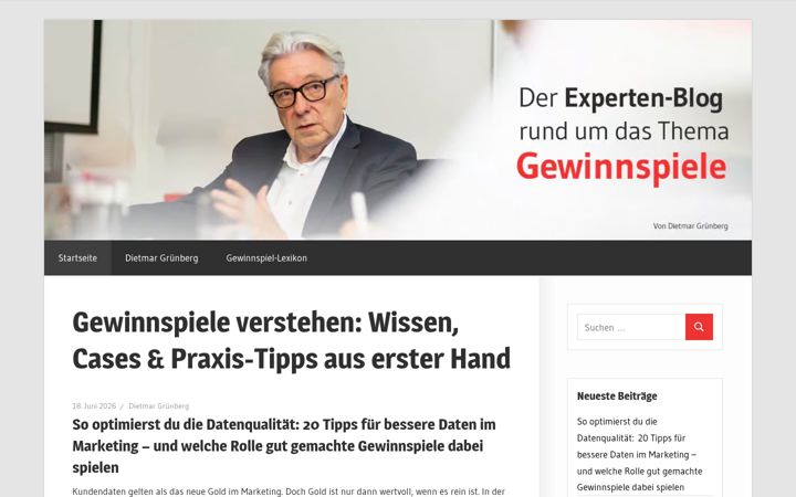 Screenshot of gewinnspiel-wissen.de