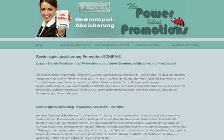 Screenshot of gewinnspielabsicherung.de