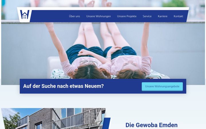 Екранна снимка на gewoba-emden.de