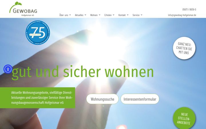 Screenshot of gewobag-hofgeismar.de