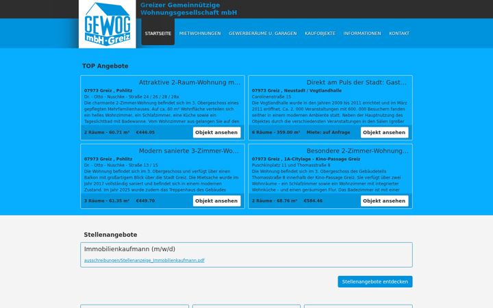 Screenshot of gewog-greiz.de