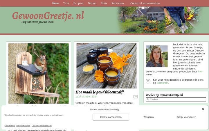 Screenshot of gewoongreetje.nl