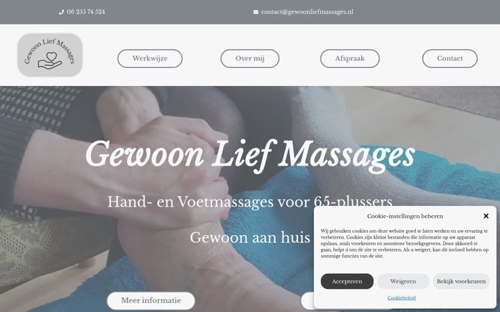 Screenshot of gewoonliefmassages.nl