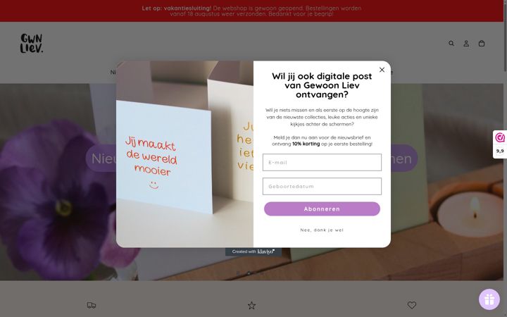 Screenshot of gewoonliev.nl