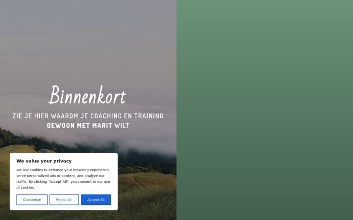 Screenshot of gewoonmetmarit.nl