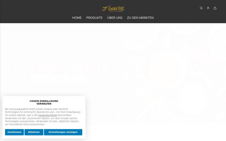 Screenshot of gewuerz-fleig.de