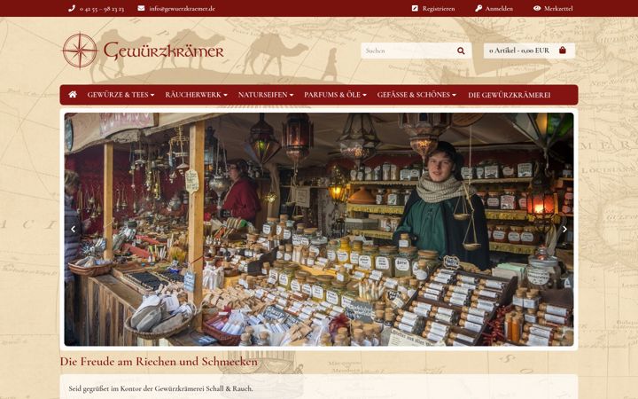 Screenshot of gewuerzkraemer.de