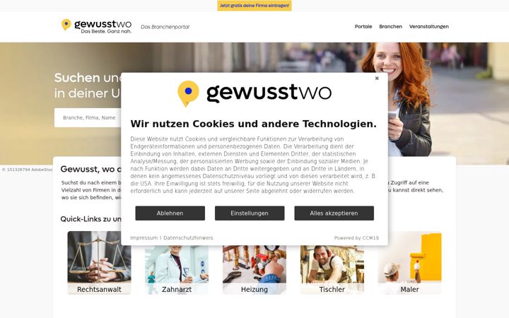 Screenshot of gewusst-wo.de