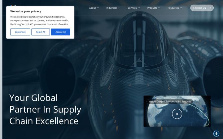 Screenshot of gexproservices.com