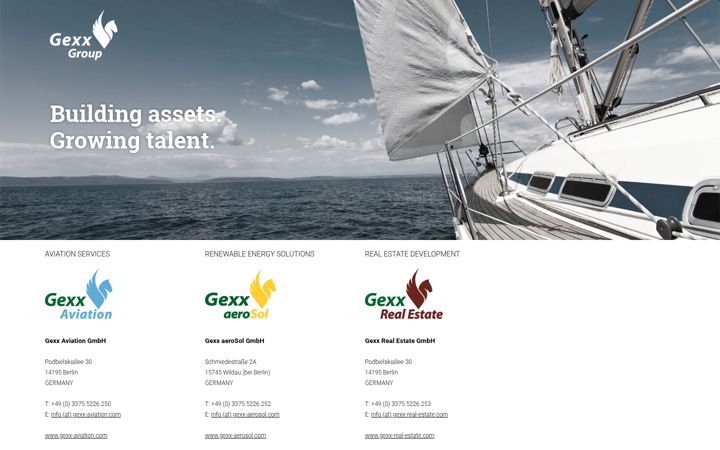 Screenshot of gexx-group.com