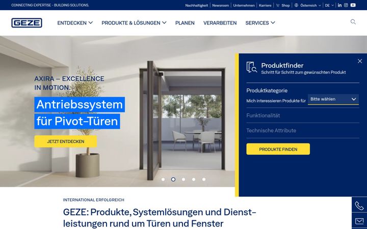 Screenshot of geze.at