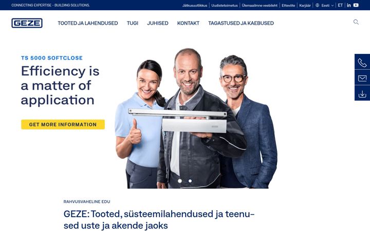 Screenshot of geze.ee