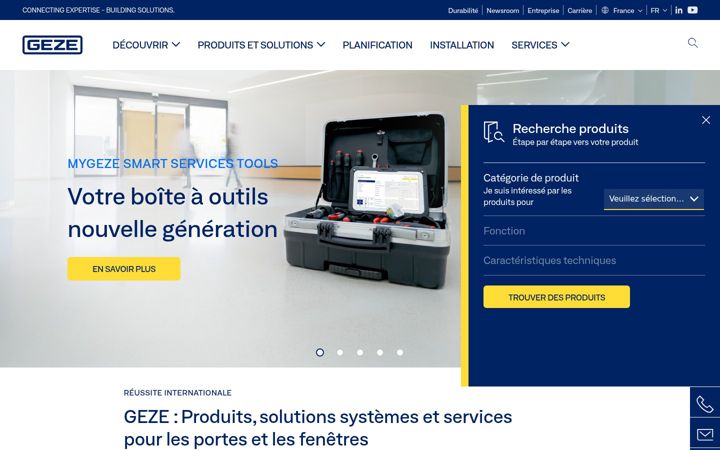 Screenshot of geze.fr