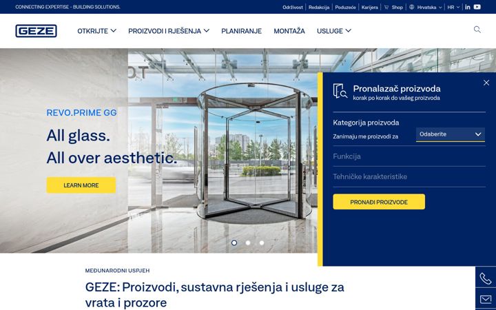 Screenshot of geze.hr