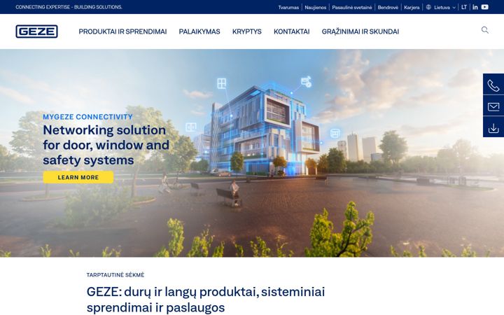Screenshot of geze.lt