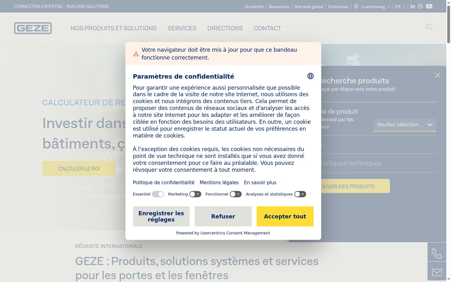 Screenshot tal-banner tal-kunsens muri qabel kwalunkwe interazzjoni