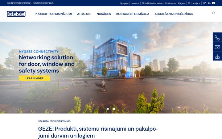 Screenshot of geze.lv