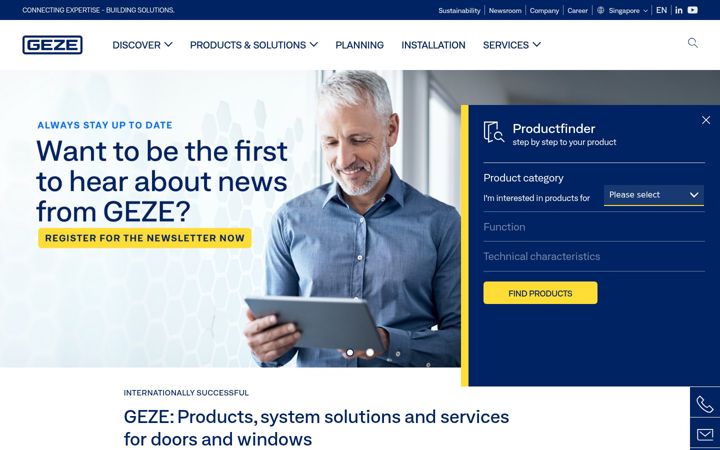 Screenshot of geze.sg