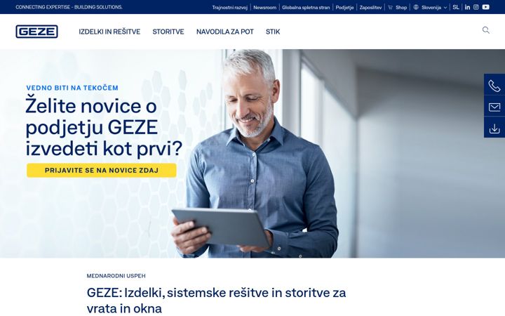 Screenshot of geze.si