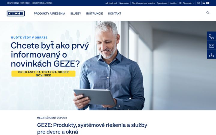 Screenshot of geze.sk