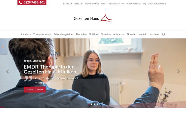 Screenshot of gezeitenhaus.de