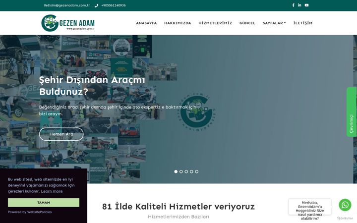 Screenshot of gezenadam.com.tr
