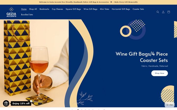 Screenshot of geziaaccents.com
