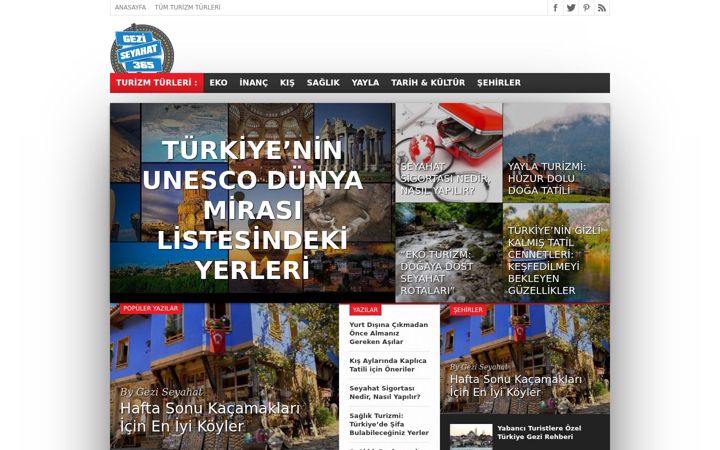 Screenshot of geziseyahat365.com